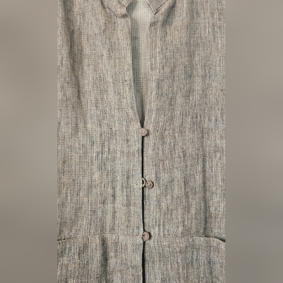 Eileen Fisher four button 3/4 sleeve linen jacket size‎ large - Picture 4 of 7